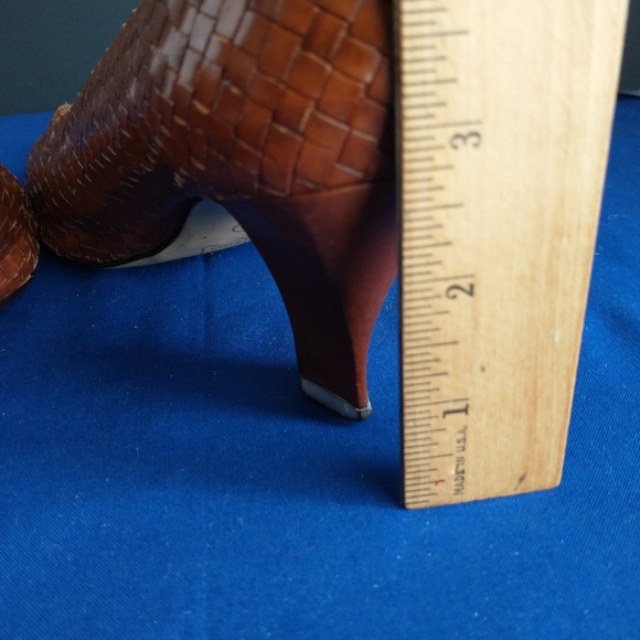 Leather Vintage Heels 7 M - Picture 9 of 10